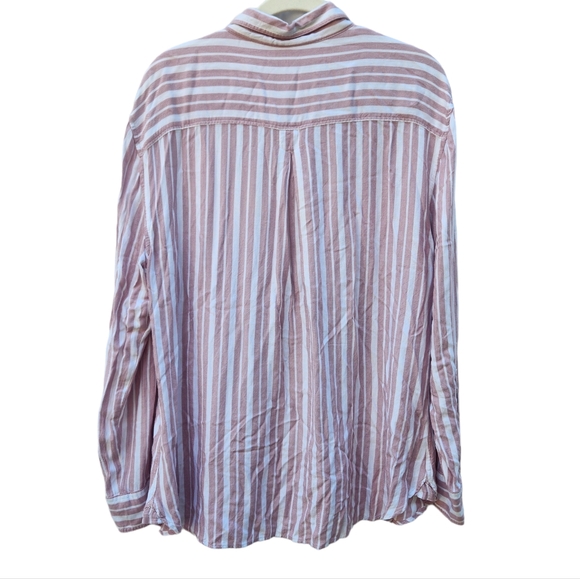 Jack's Girlfriend Vertical Stripe Button Shirt XL - Picture 3 of 6